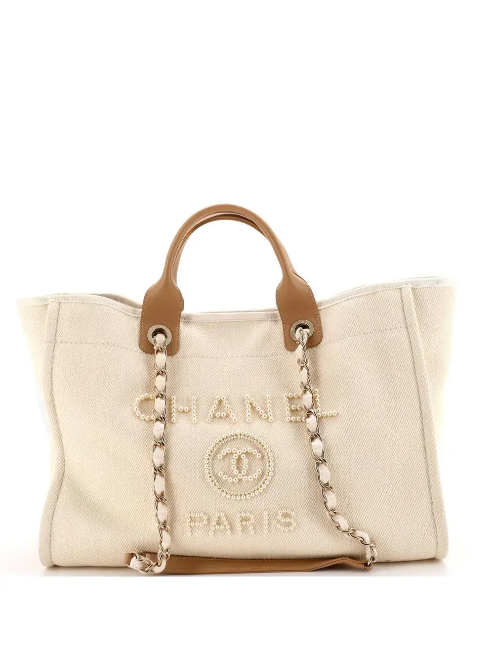 Chanel Deauville Tote Pearl Embellished #269218C47B